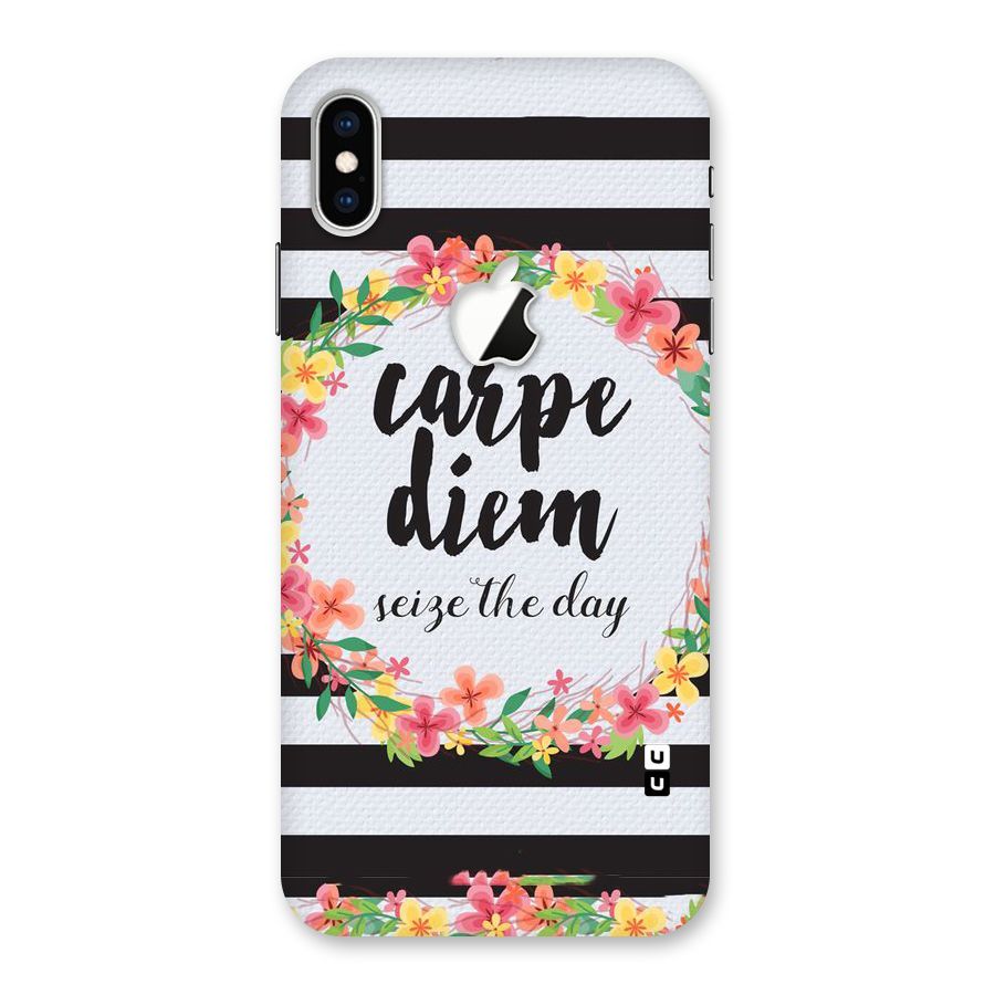 Floral Seize The Day Back Case for iPhone XS Max Apple Cut