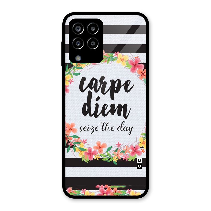 Floral Seize The Day Glass Back Case for Galaxy M33