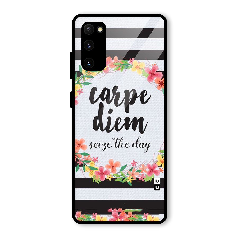 Floral Seize The Day Glass Back Case for Galaxy S20 FE 5G