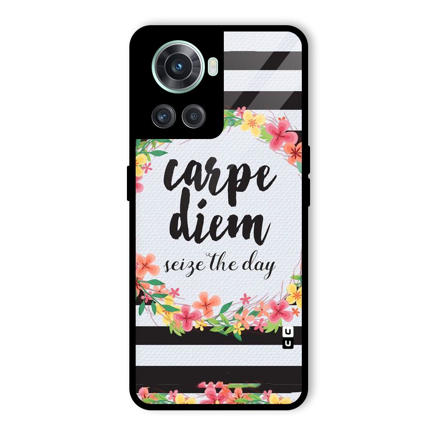 Floral Seize The Day Glass Back Case for OnePlus 10R