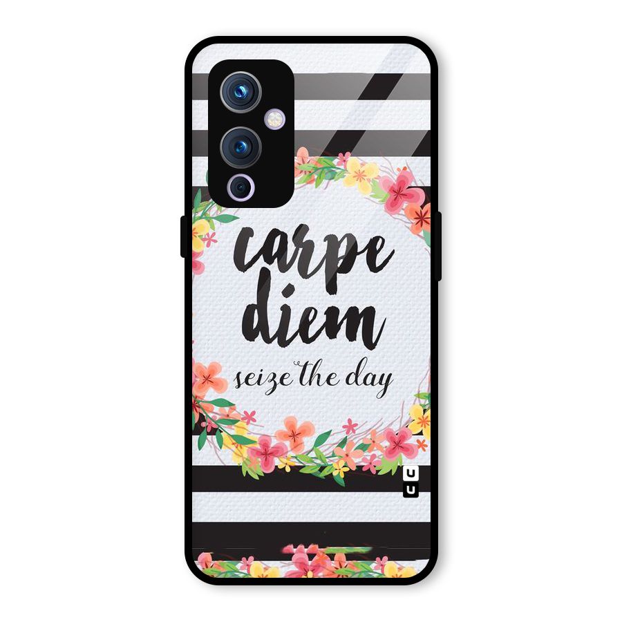 Floral Seize The Day Glass Back Case for OnePlus 9