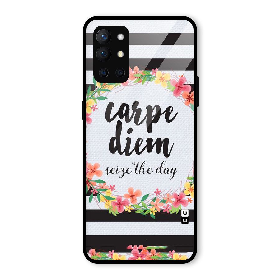 Floral Seize The Day Glass Back Case for OnePlus 9R
