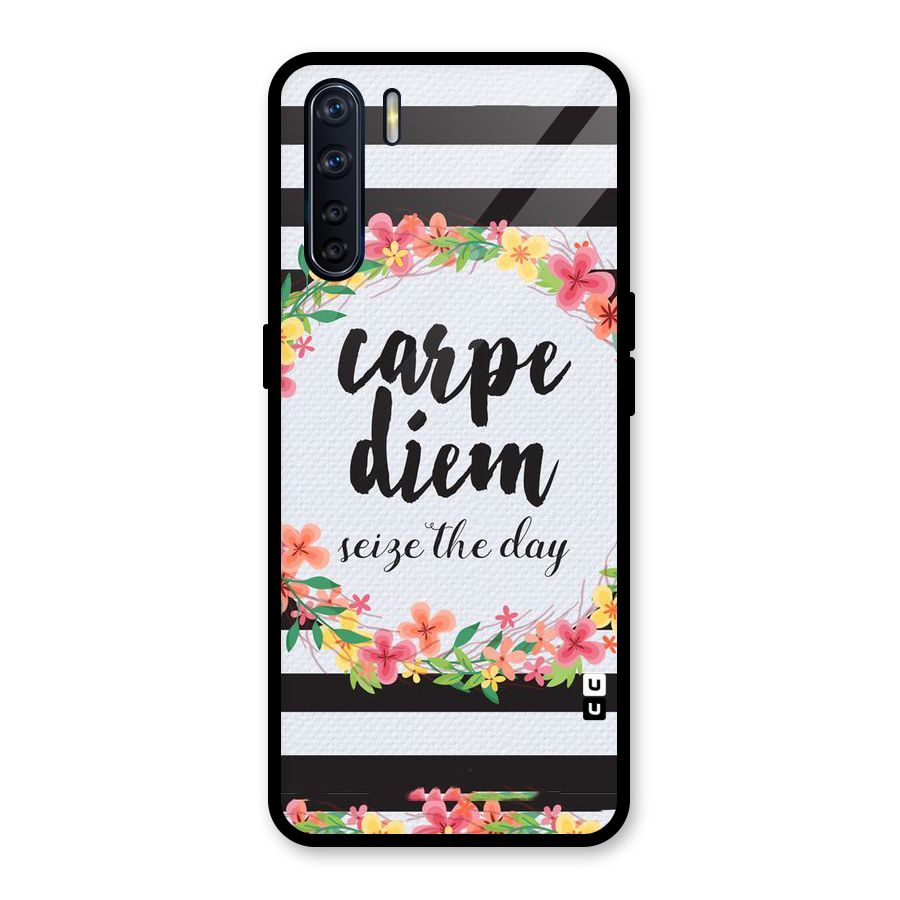 Floral Seize The Day Glass Back Case for Oppo F15
