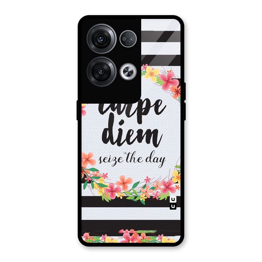 Floral Seize The Day Glass Back Case for Oppo Reno8 Pro 5G