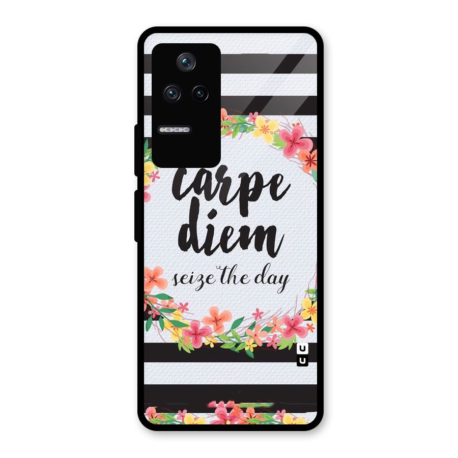 Floral Seize The Day Glass Back Case for Poco F4 5G