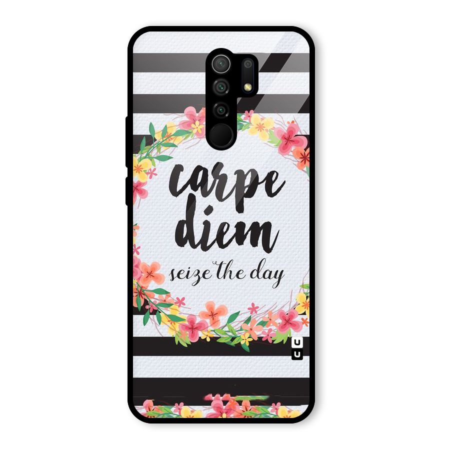 Floral Seize The Day Glass Back Case for Poco M2