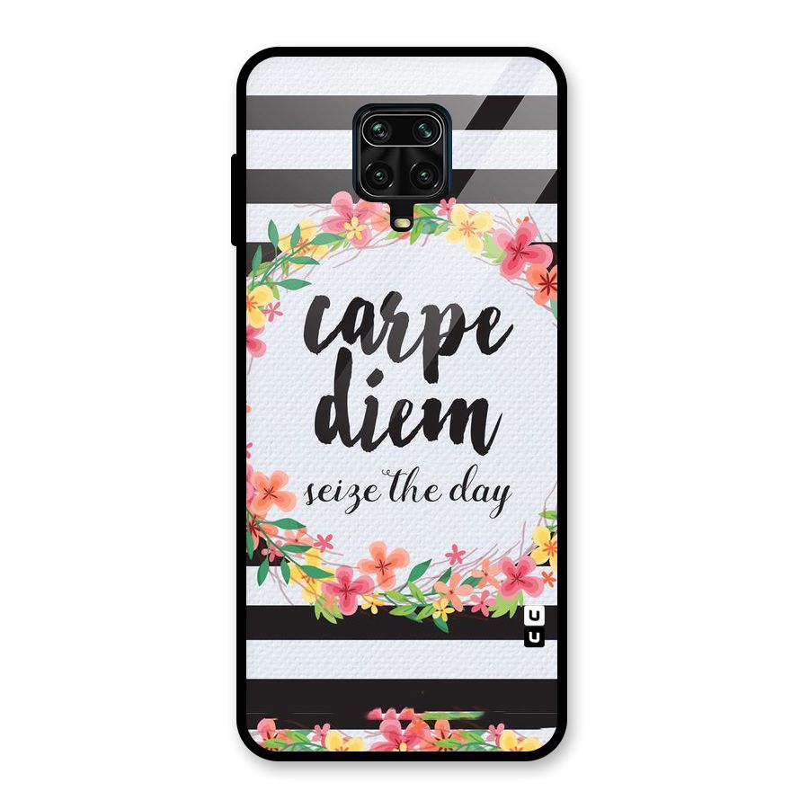 Floral Seize The Day Glass Back Case for Poco M2 Pro