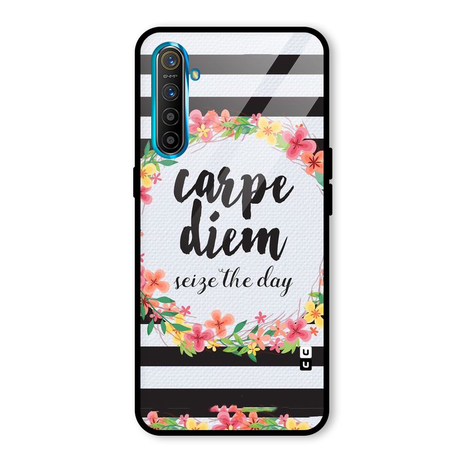 Floral Seize The Day Glass Back Case for Realme X2