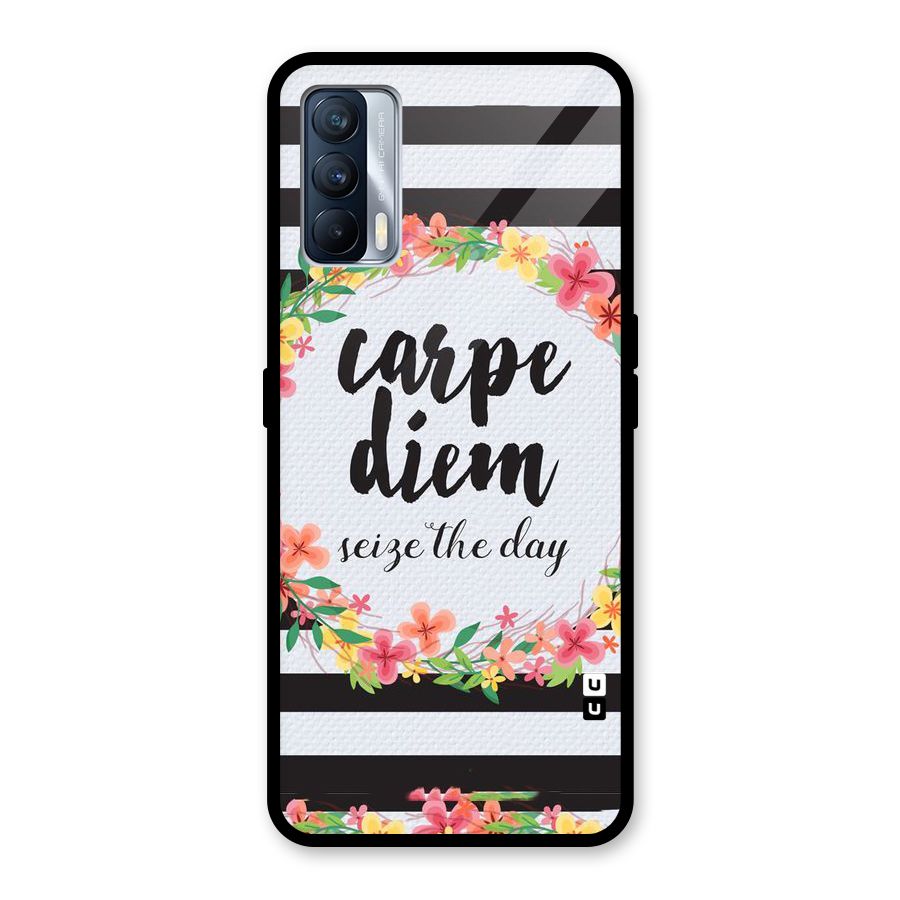 Floral Seize The Day Glass Back Case for Realme X7