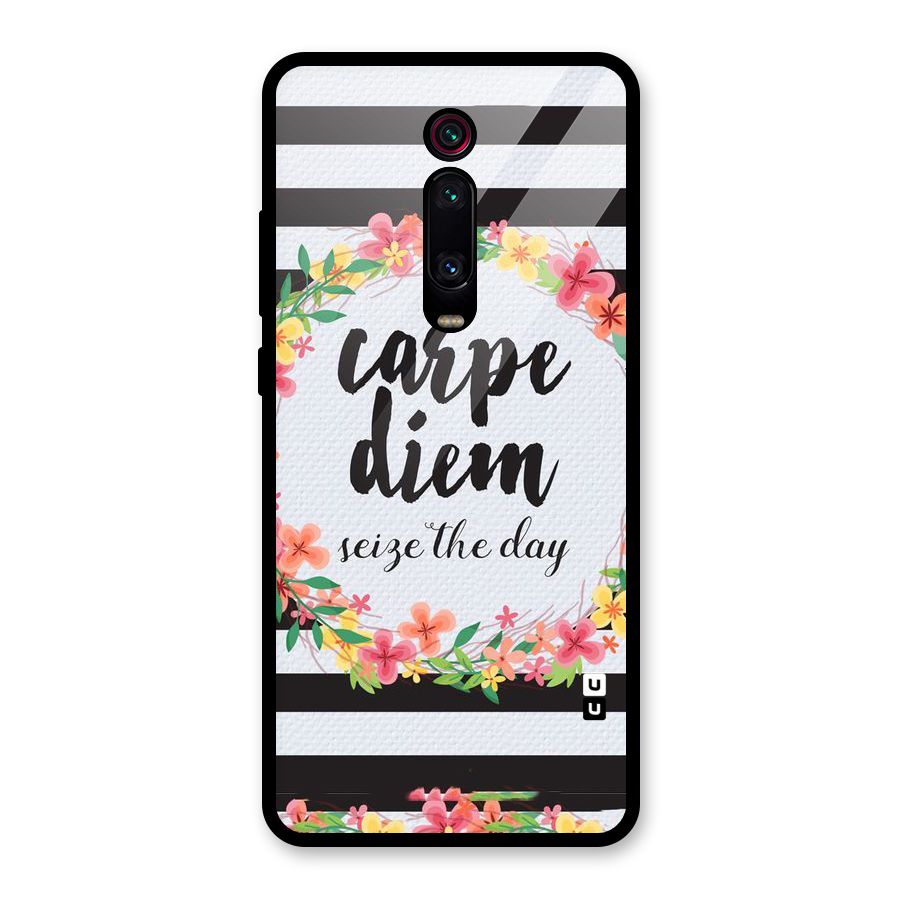 Floral Seize The Day Glass Back Case for Redmi K20