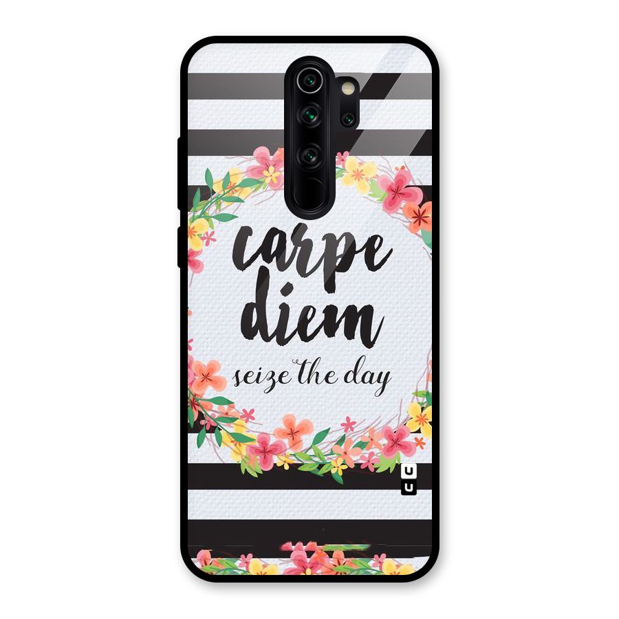 Floral Seize The Day Glass Back Case for Redmi Note 8 Pro