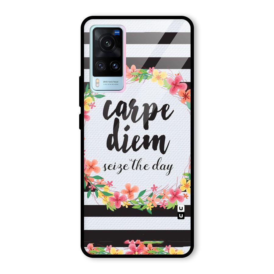 Floral Seize The Day Glass Back Case for Vivo X60