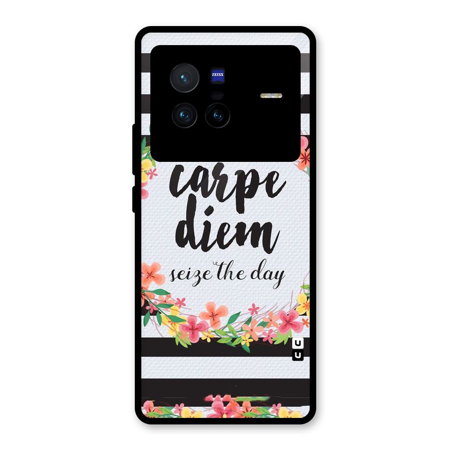Floral Seize The Day Glass Back Case for Vivo X80