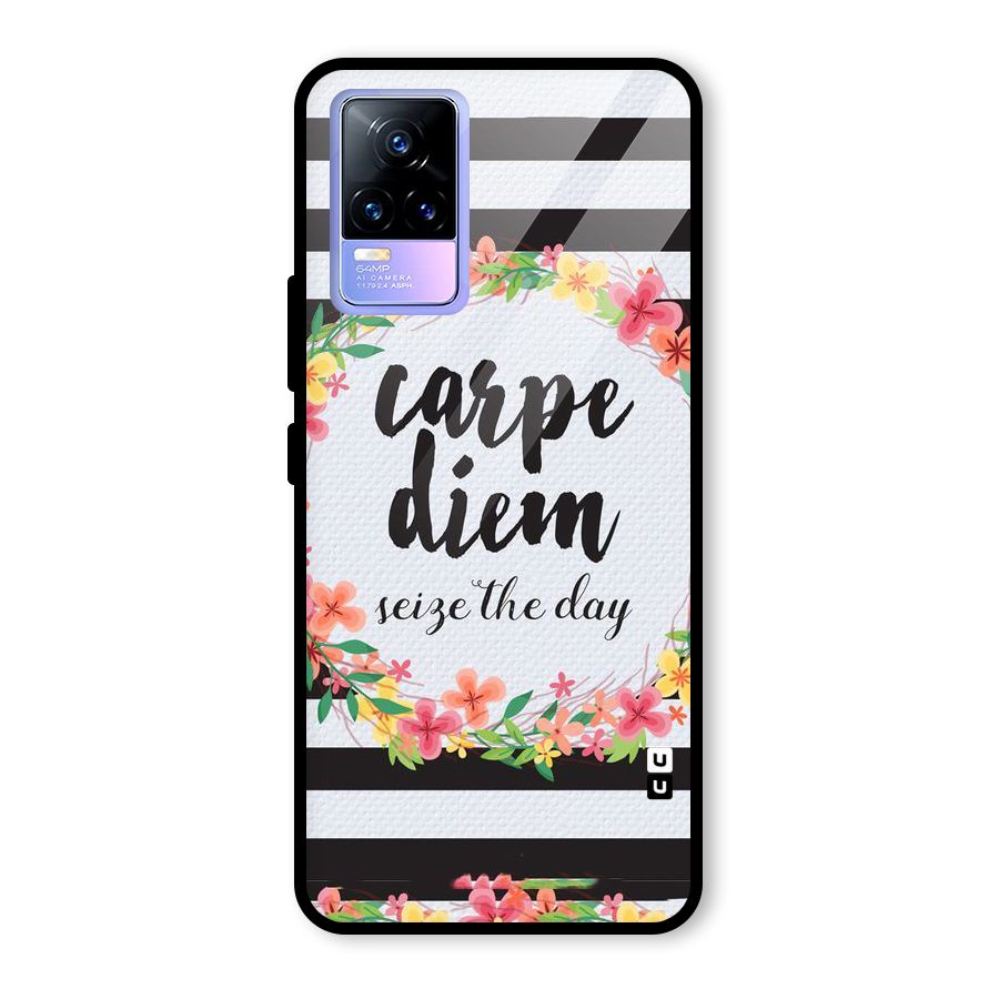 Floral Seize The Day Glass Back Case for Vivo Y73