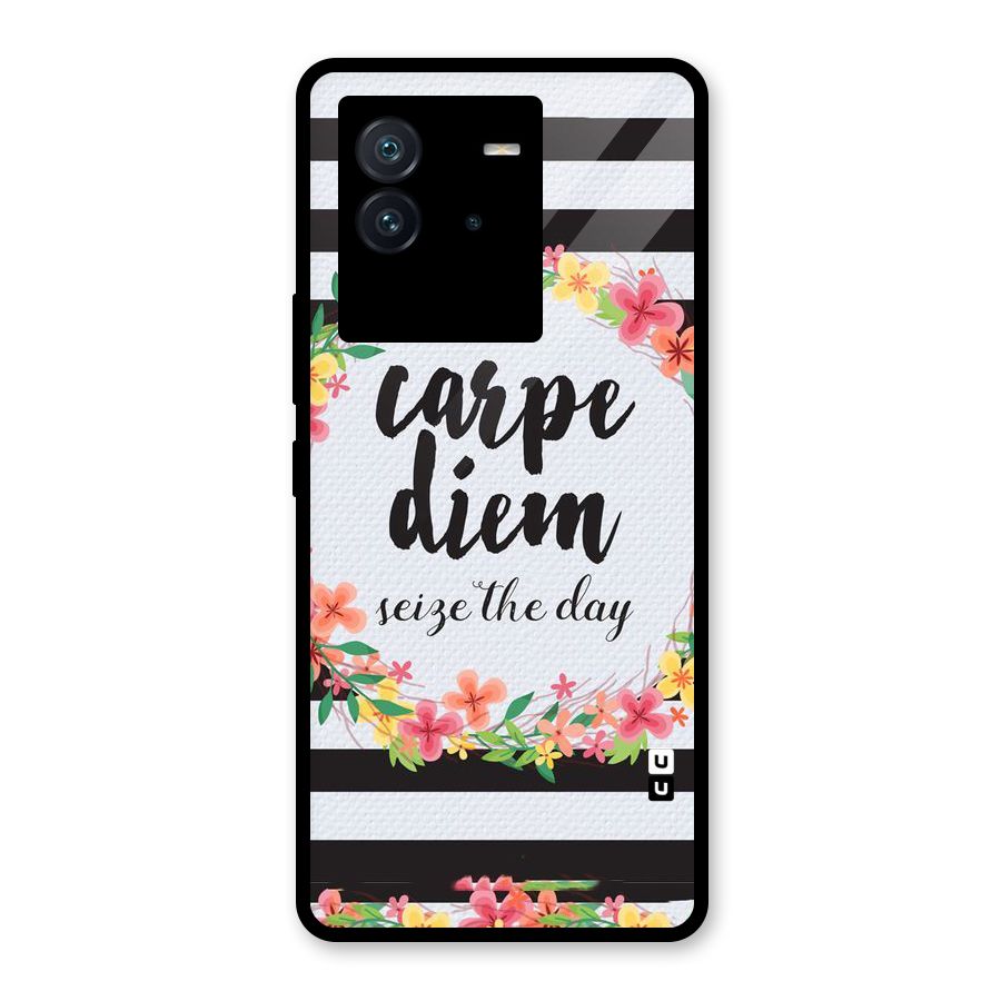 Floral Seize The Day Glass Back Case for Vivo iQOO Neo 6 5G