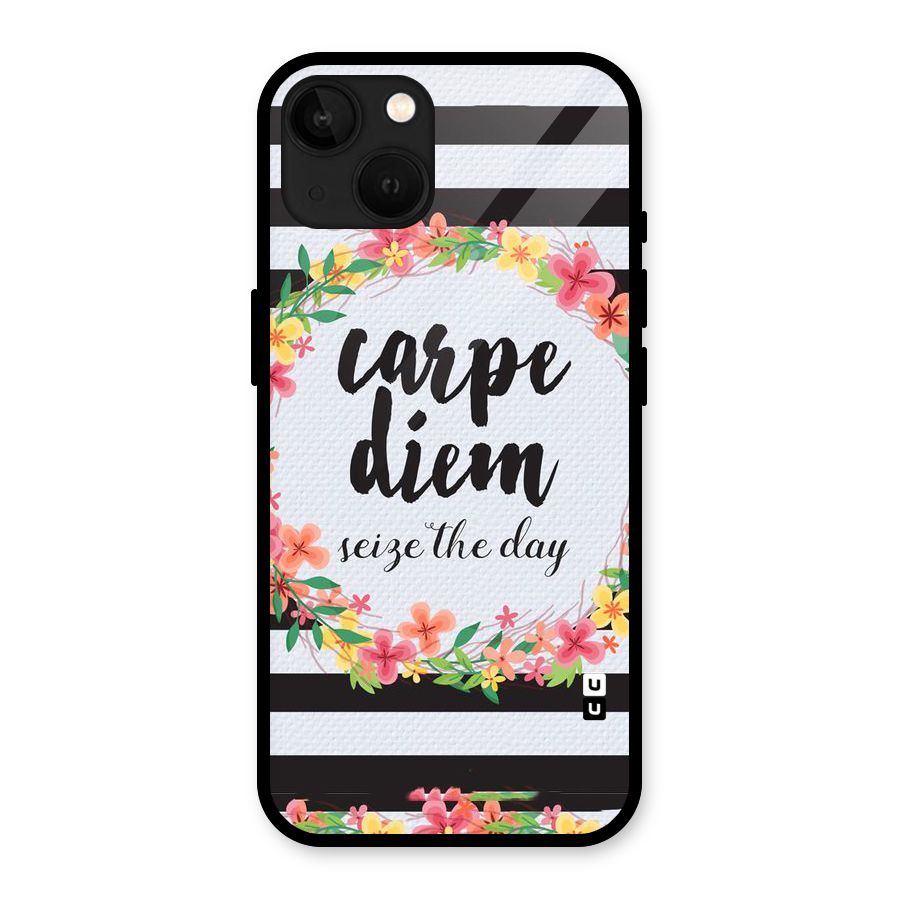 Floral Seize The Day Glass Back Case for iPhone 13