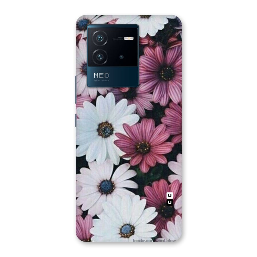 Floral Shades Pink Back Case for Vivo iQOO Neo 6 5G