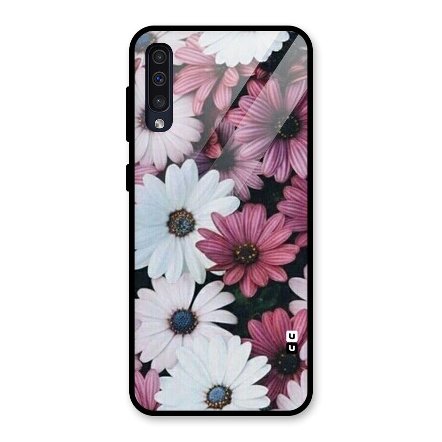 Floral Shades Pink Glass Back Case for Galaxy A30s