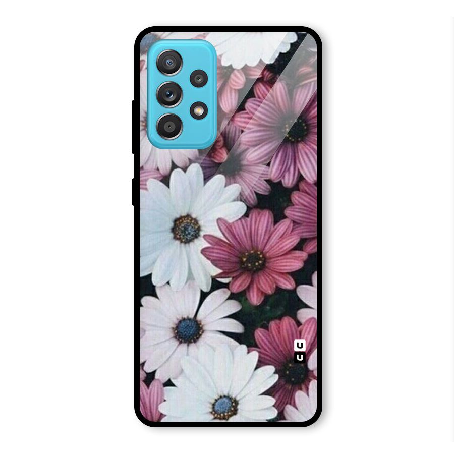 Floral Shades Pink Glass Back Case for Galaxy A52s 5G