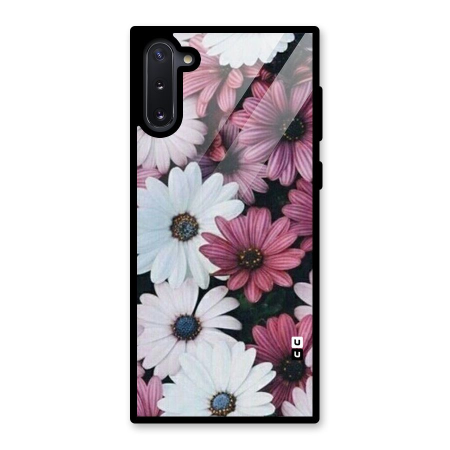 Floral Shades Pink Glass Back Case for Galaxy Note 10