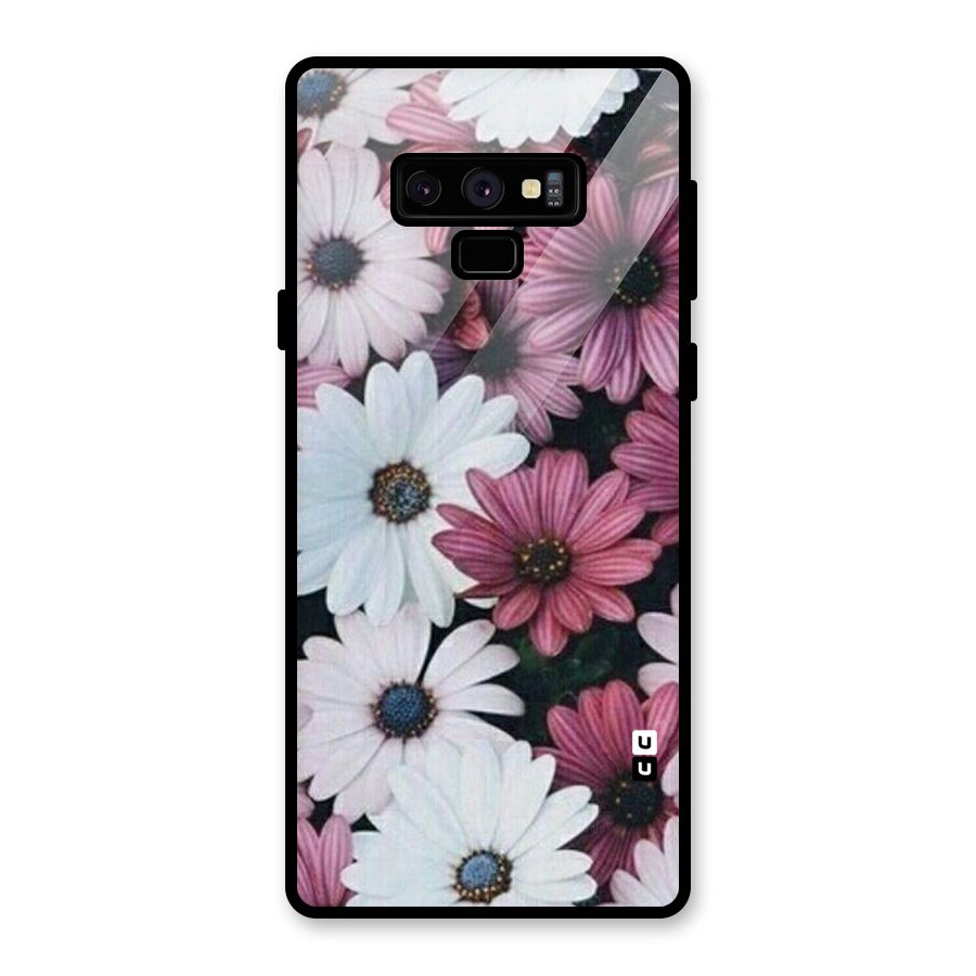 Floral Shades Pink Glass Back Case for Galaxy Note 9