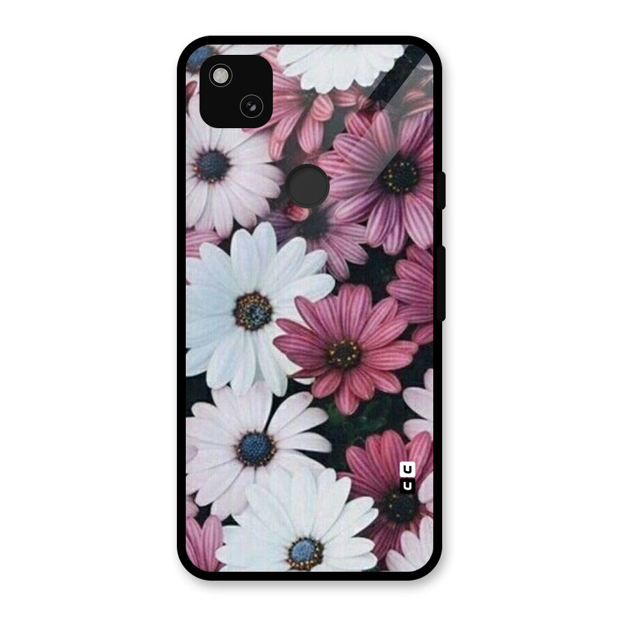 Floral Shades Pink Glass Back Case for Google Pixel 4a