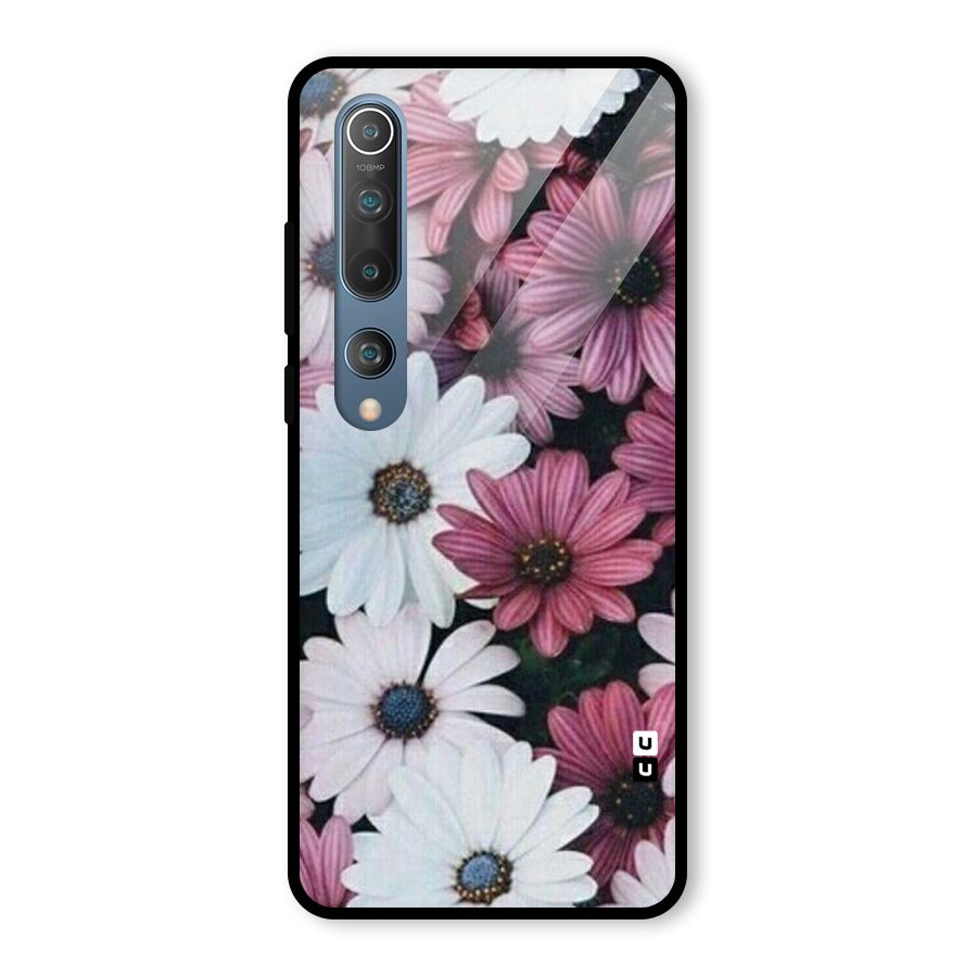 Floral Shades Pink Glass Back Case for Mi 10