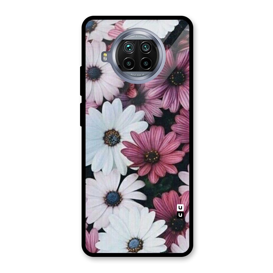 Floral Shades Pink Glass Back Case for Mi 10i