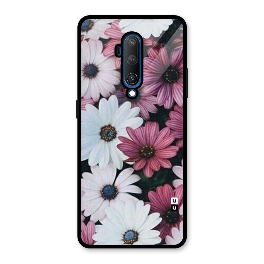 Floral Shades Pink Glass Back Case for OnePlus 7T Pro