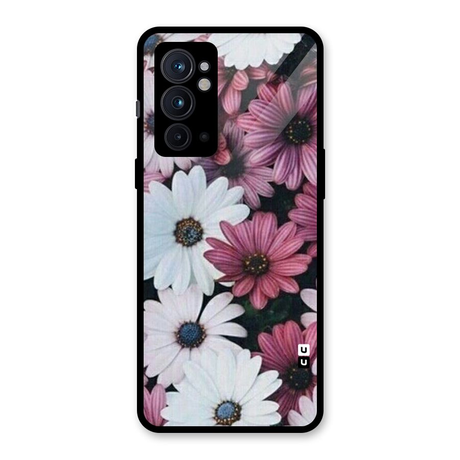 Floral Shades Pink Glass Back Case for OnePlus 9RT 5G