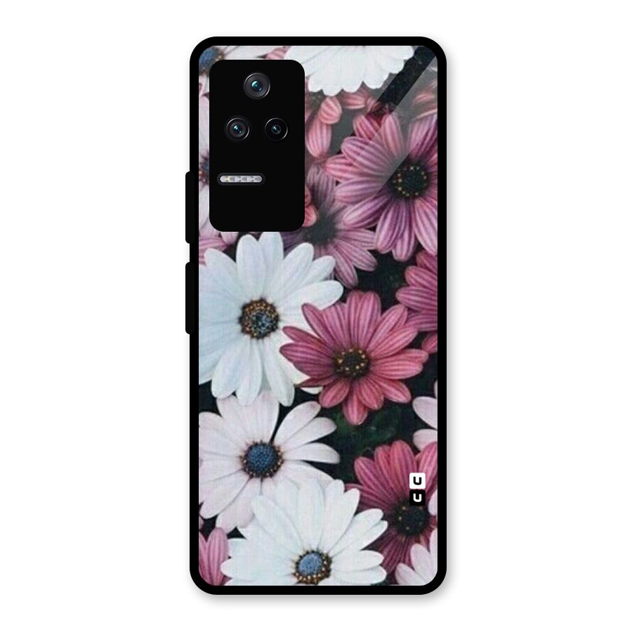 Floral Shades Pink Glass Back Case for Poco F4 5G