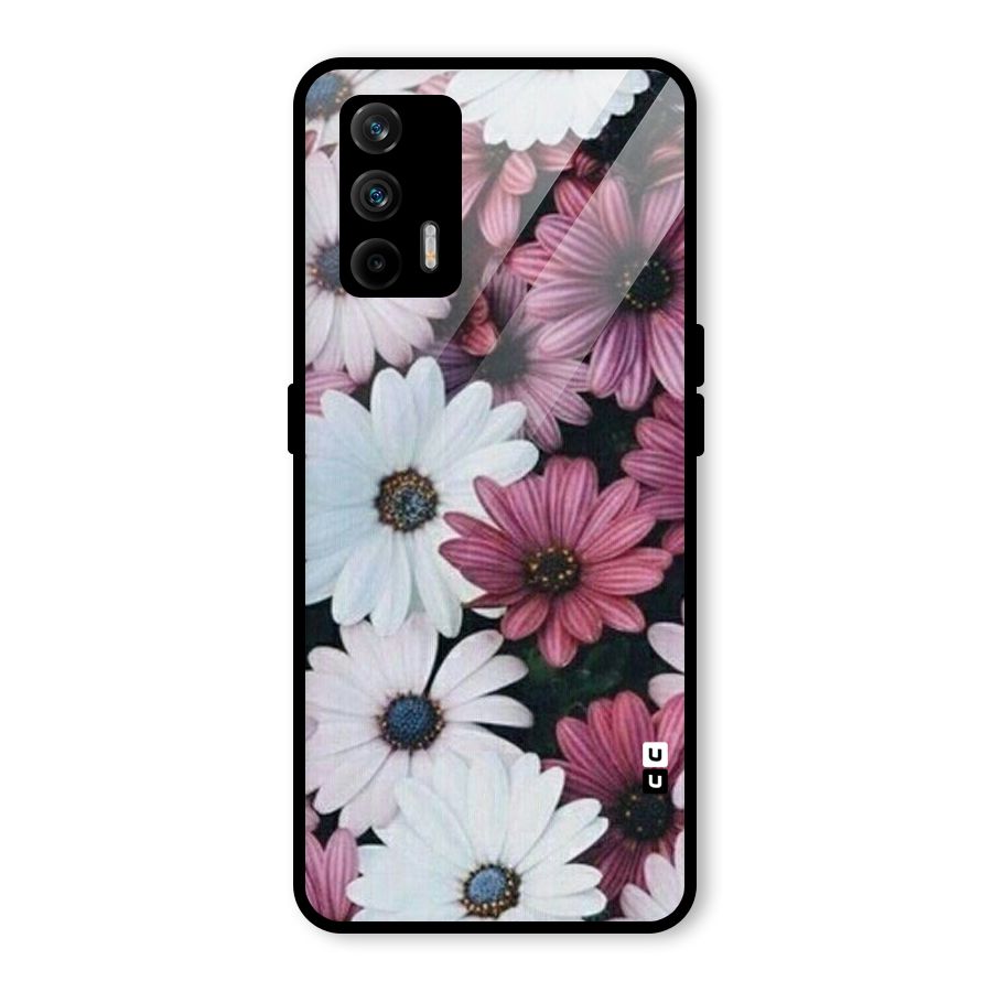 Floral Shades Pink Glass Back Case for Realme GT 5G
