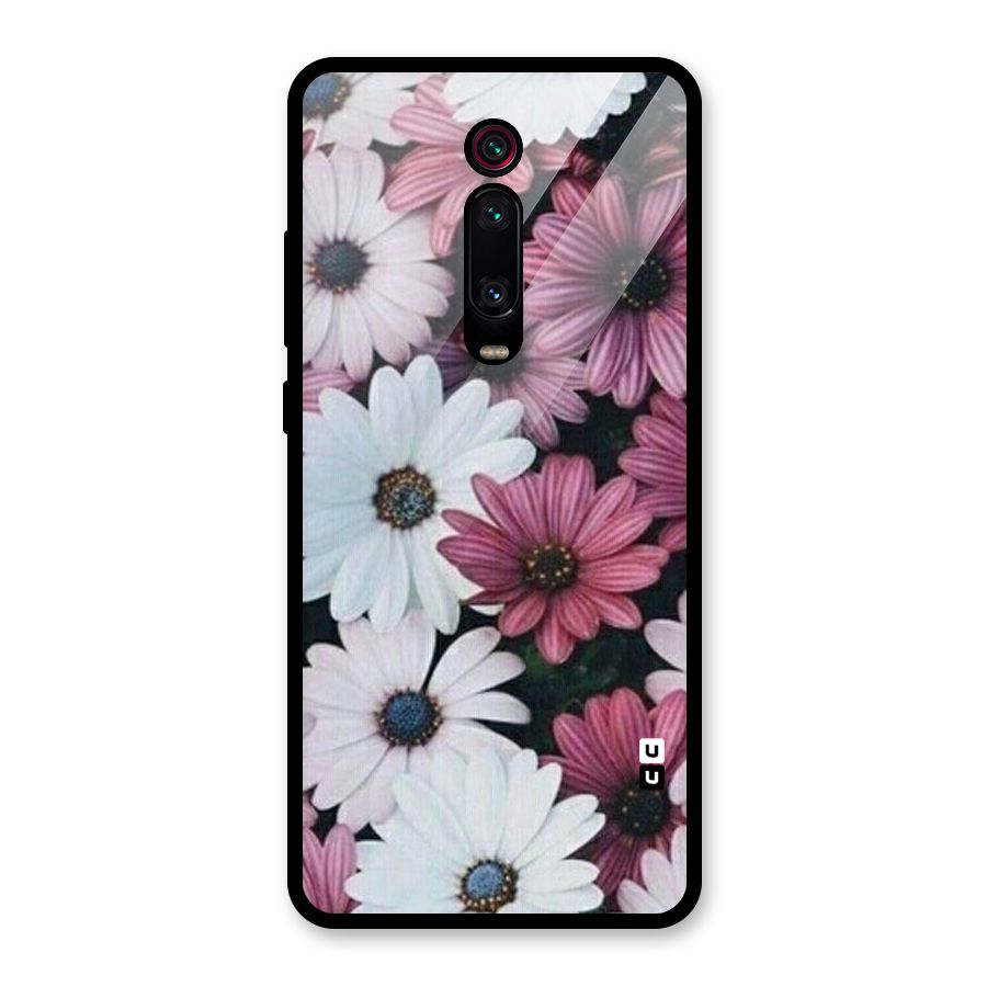 Floral Shades Pink Glass Back Case for Redmi K20