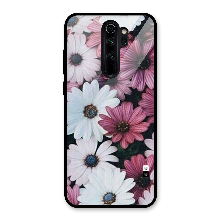 Floral Shades Pink Glass Back Case for Redmi Note 8 Pro
