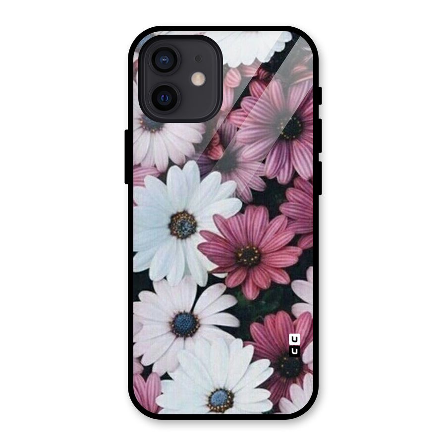 Floral Shades Pink Glass Back Case for iPhone 12