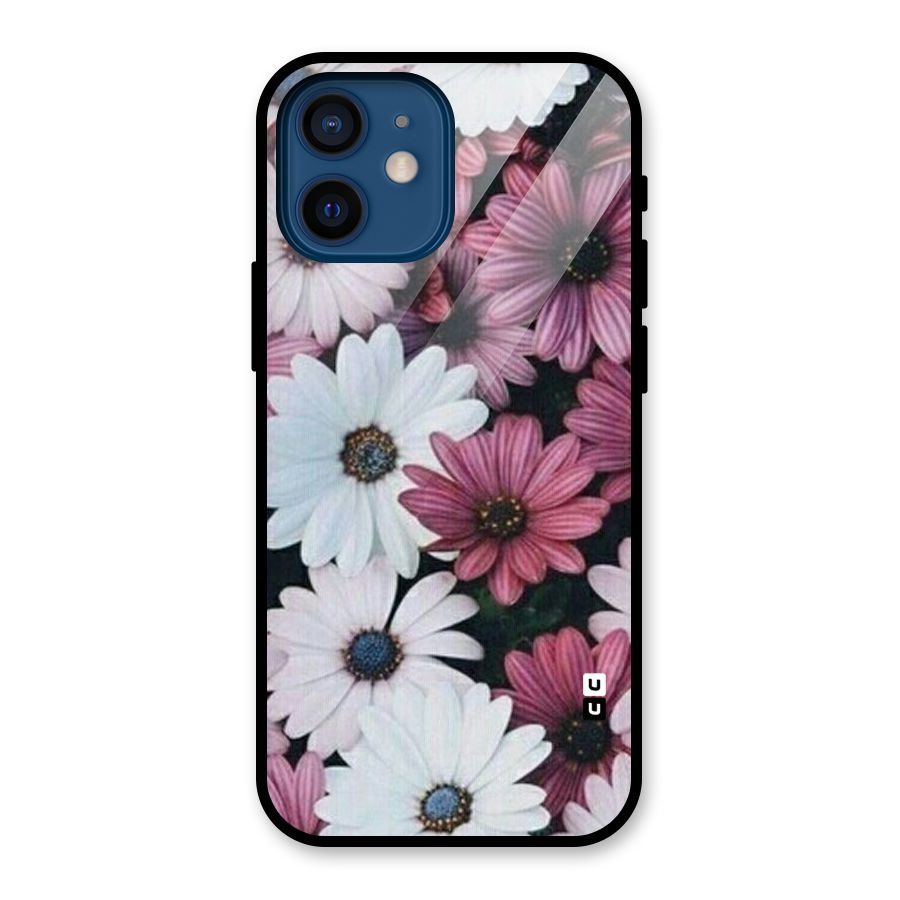Floral Shades Pink Glass Back Case for iPhone 12 Mini