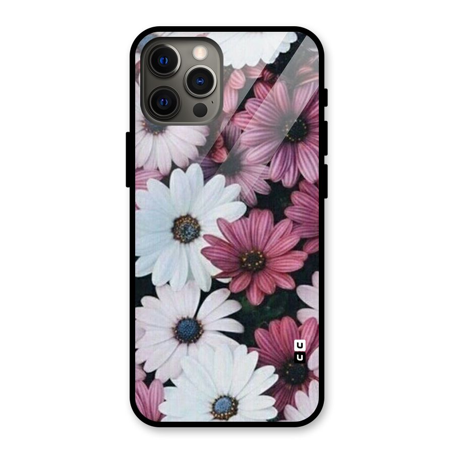 Floral Shades Pink Glass Back Case for iPhone 12 Pro Max