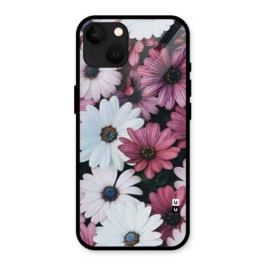 Floral Shades Pink Glass Back Case for iPhone 13