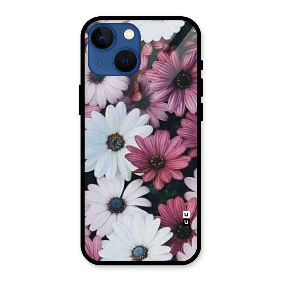 Floral Shades Pink Glass Back Case for iPhone 13 Mini