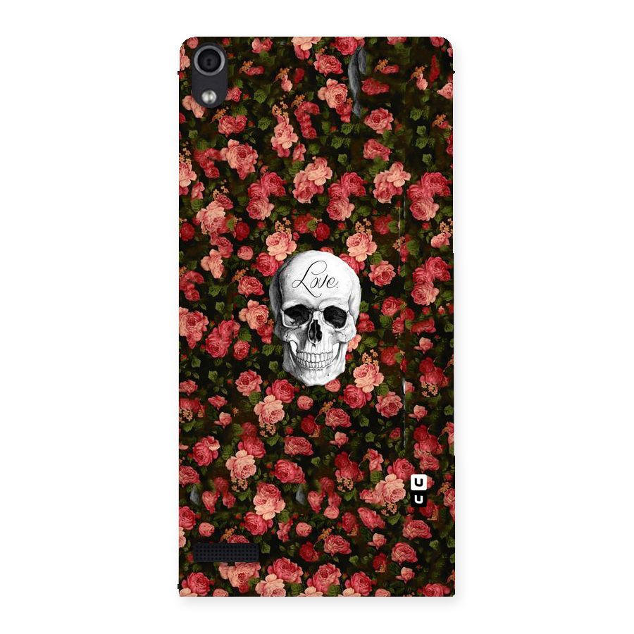 Floral Skull Love Back Case for Ascend P6