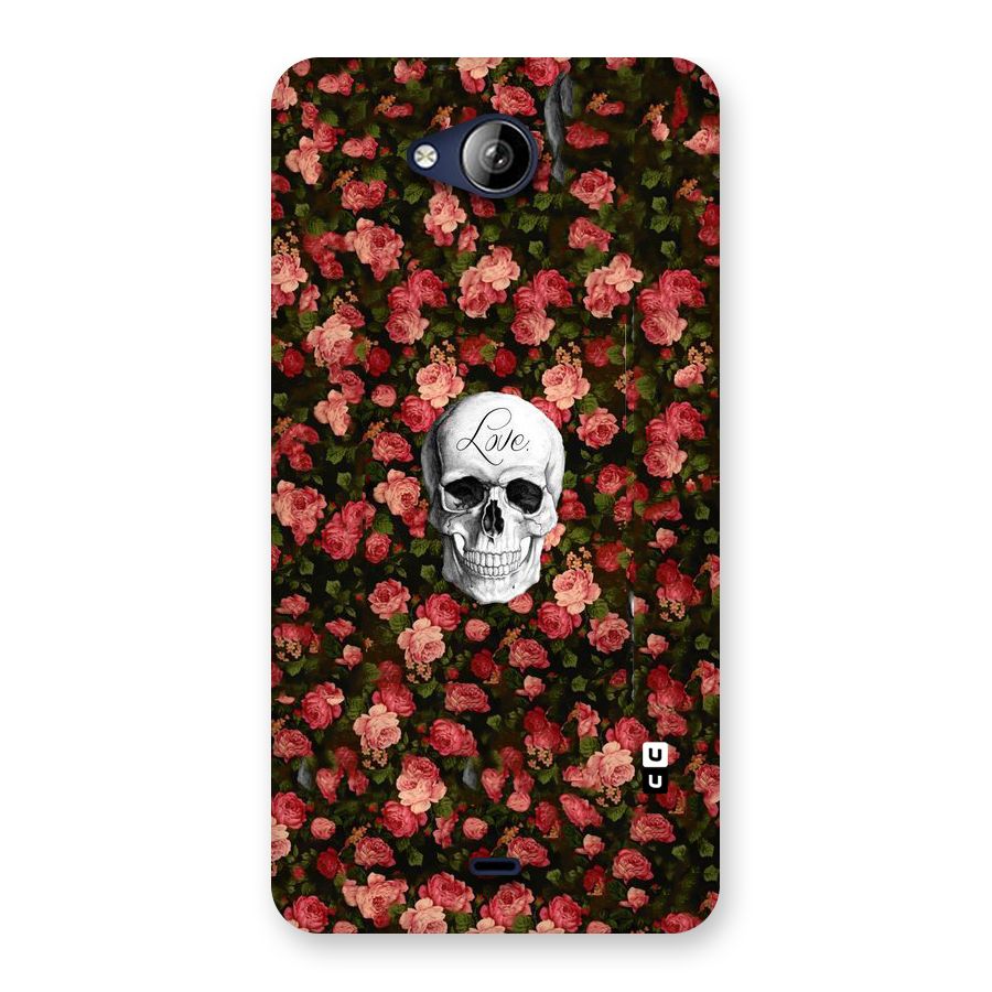 Floral Skull Love Back Case for Canvas Play Q355