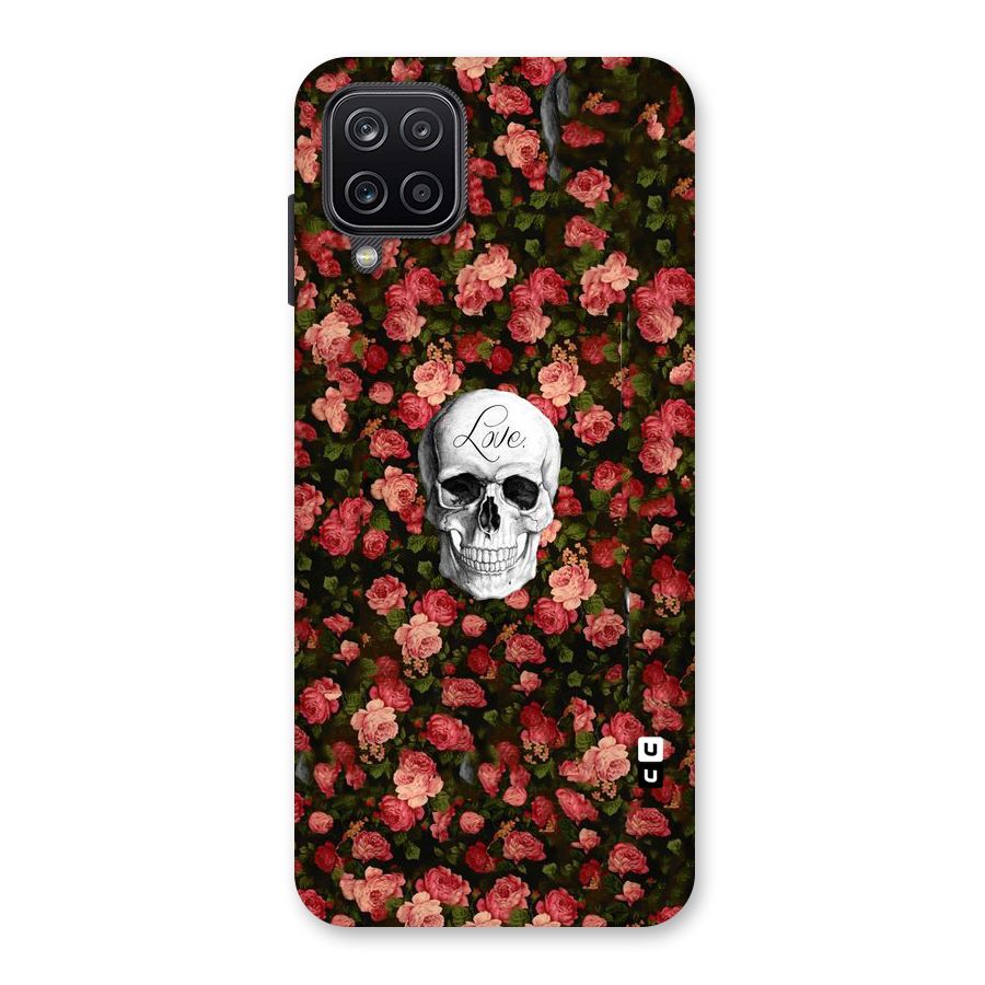 Floral Skull Love Back Case for Galaxy A12