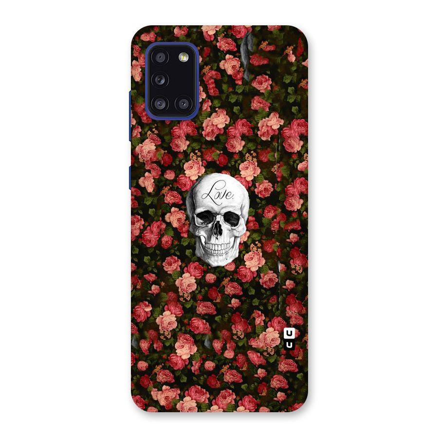 Floral Skull Love Back Case for Galaxy A31
