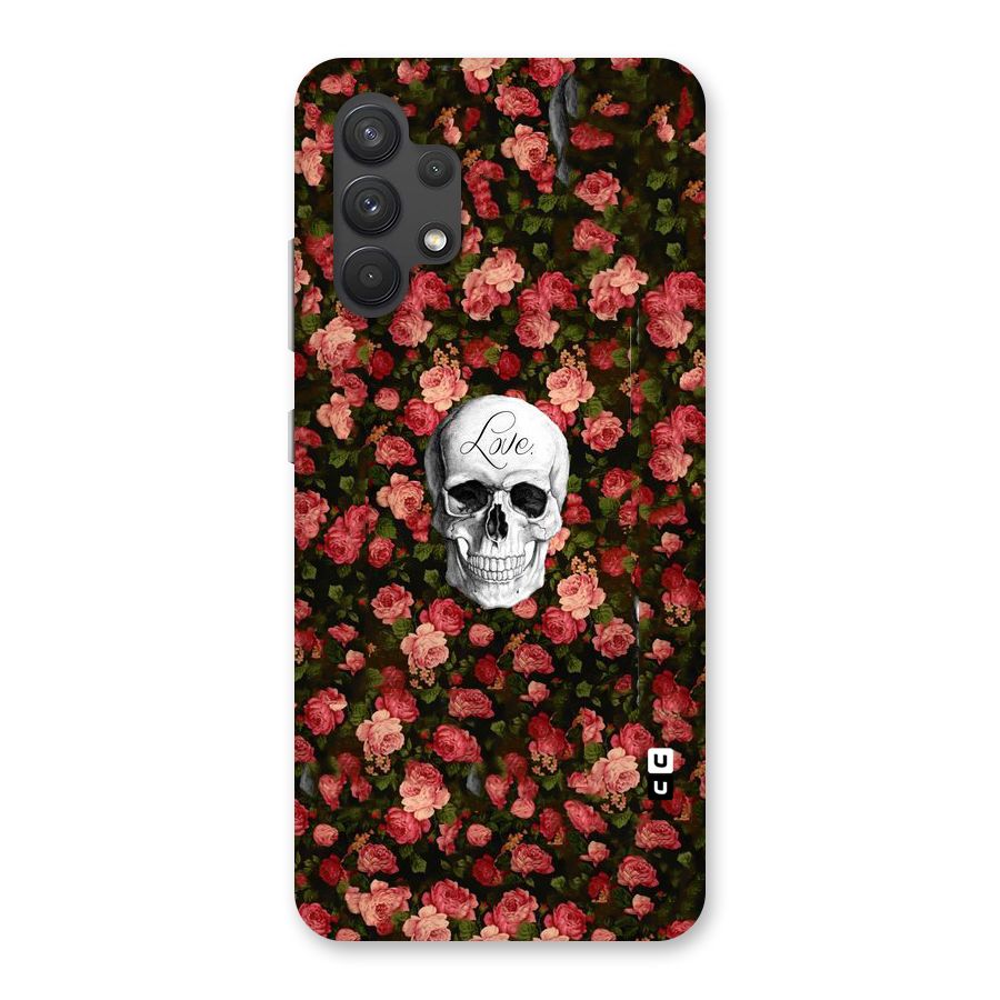 Floral Skull Love Back Case for Galaxy A32