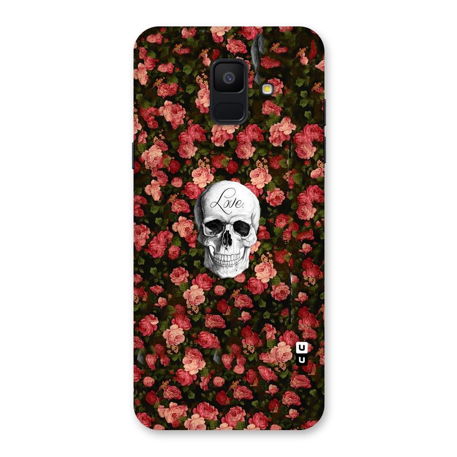 Floral Skull Love Back Case for Galaxy A6 (2018)