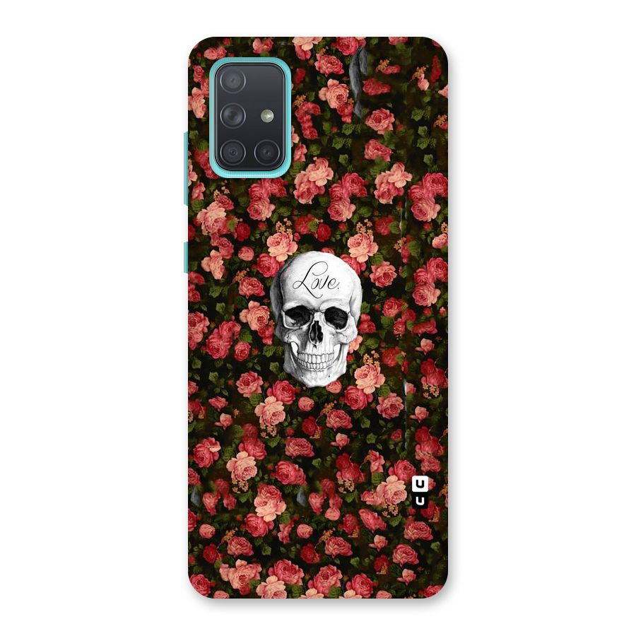 Floral Skull Love Back Case for Galaxy A71