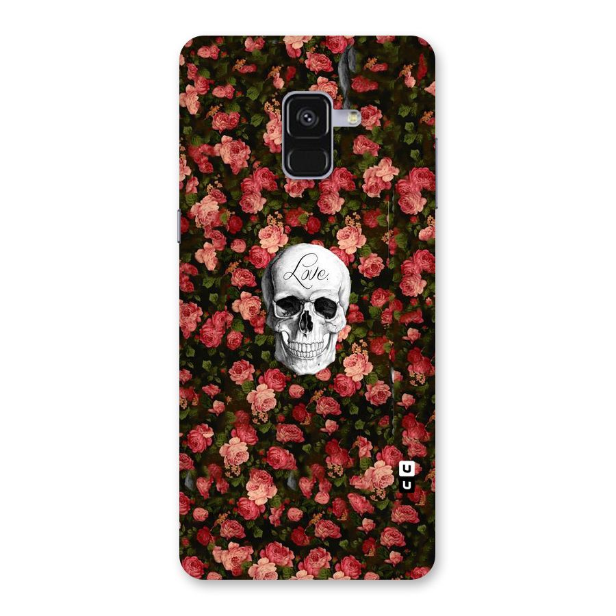 Floral Skull Love Back Case for Galaxy A8 Plus