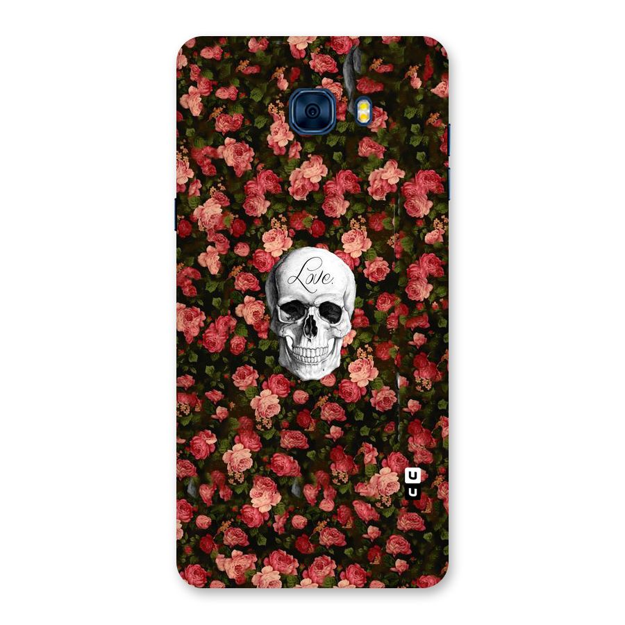 Floral Skull Love Back Case for Galaxy C7 Pro