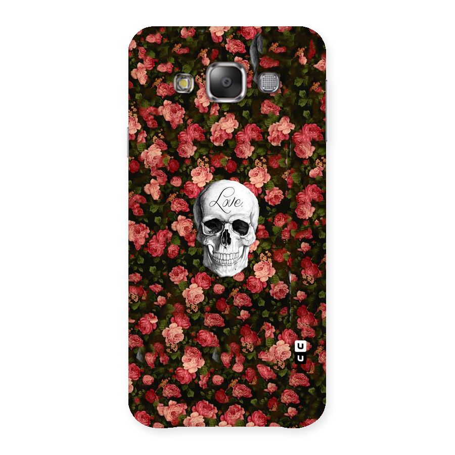 Floral Skull Love Back Case for Galaxy E7