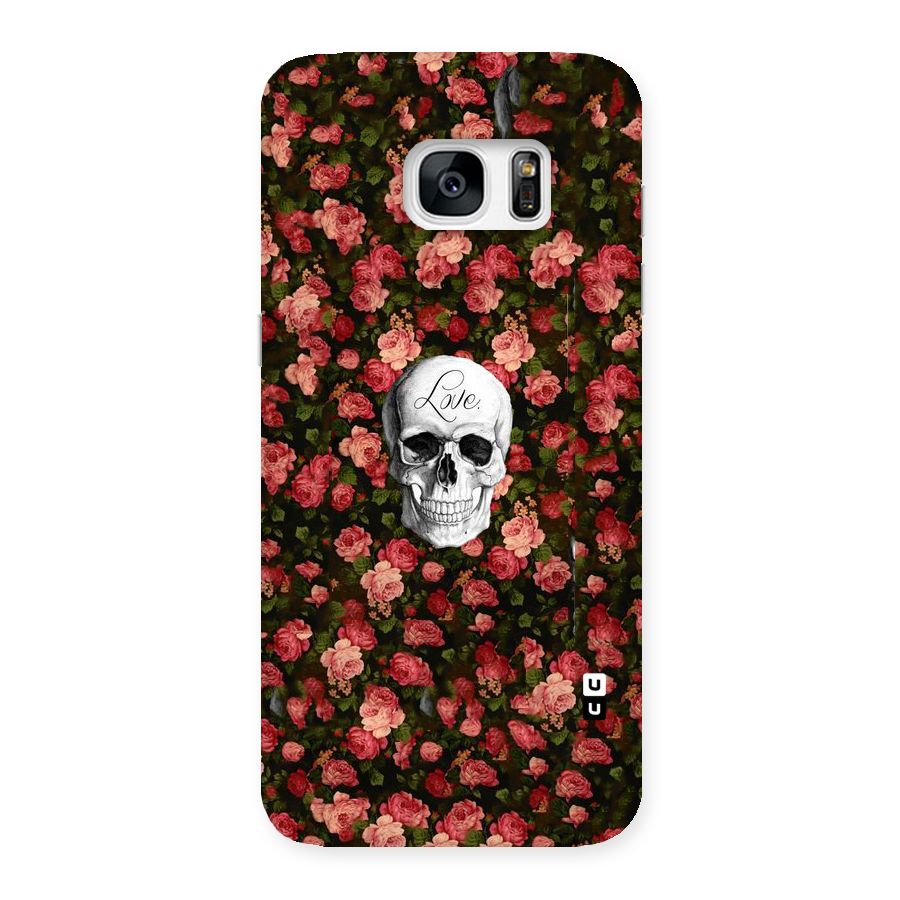 Floral Skull Love Back Case for Galaxy S7 Edge